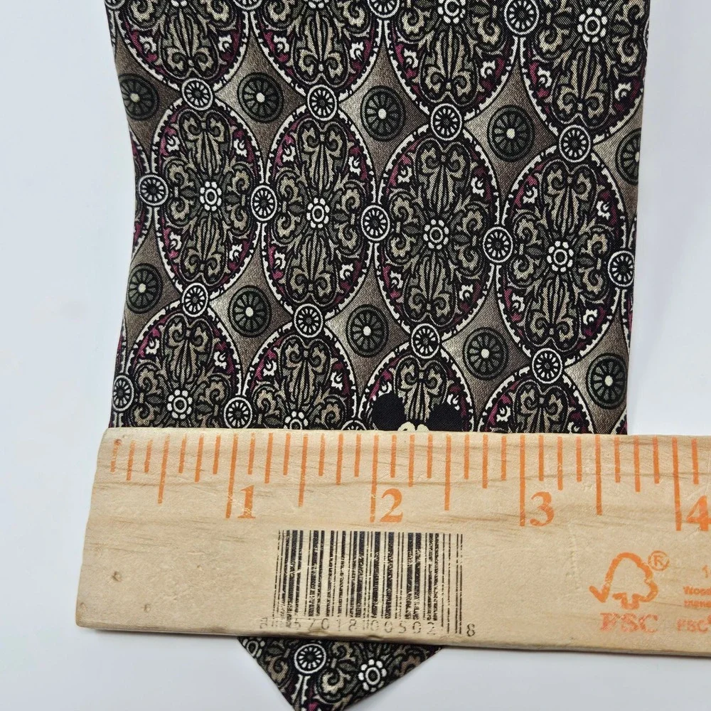 Vintage Disney Mickey Mouse Tie Multicolor Geometric‎ Medallion